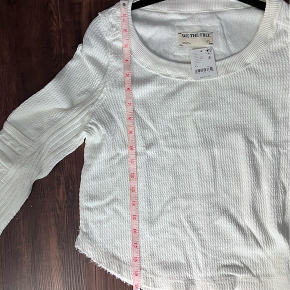 Free People WE THE FREE Swinging Cable Cuff Long Sleeve Shirt size XS - Picture 4 of 11
